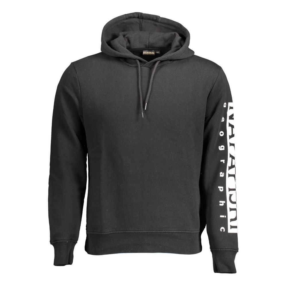 Black Cotton Men Sweater