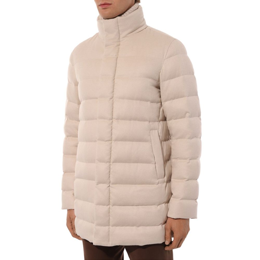 Beige Cashmere Men Jacket