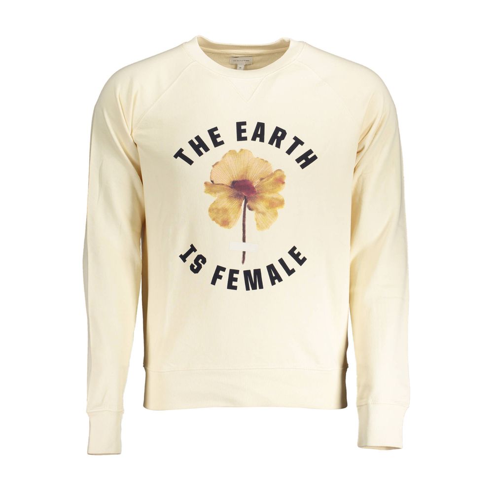 Beige Cotton Men's Sweater