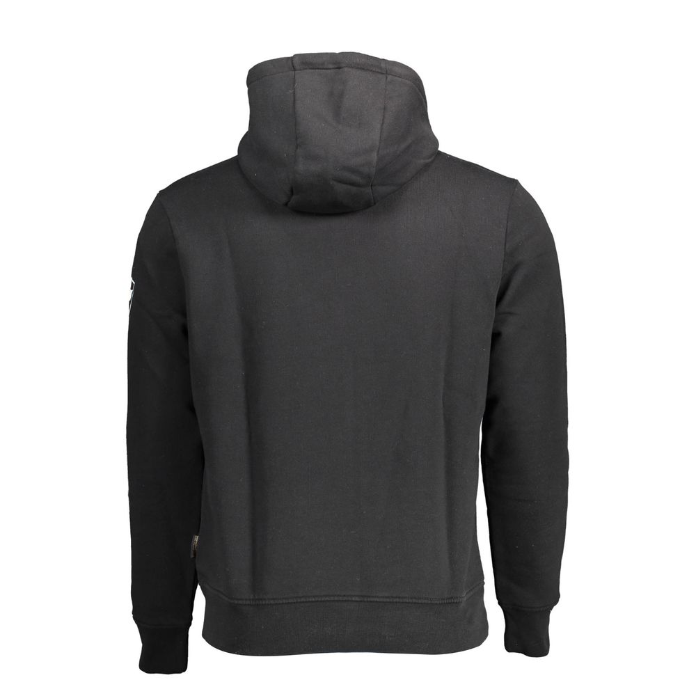 Black Cotton Men Sweater