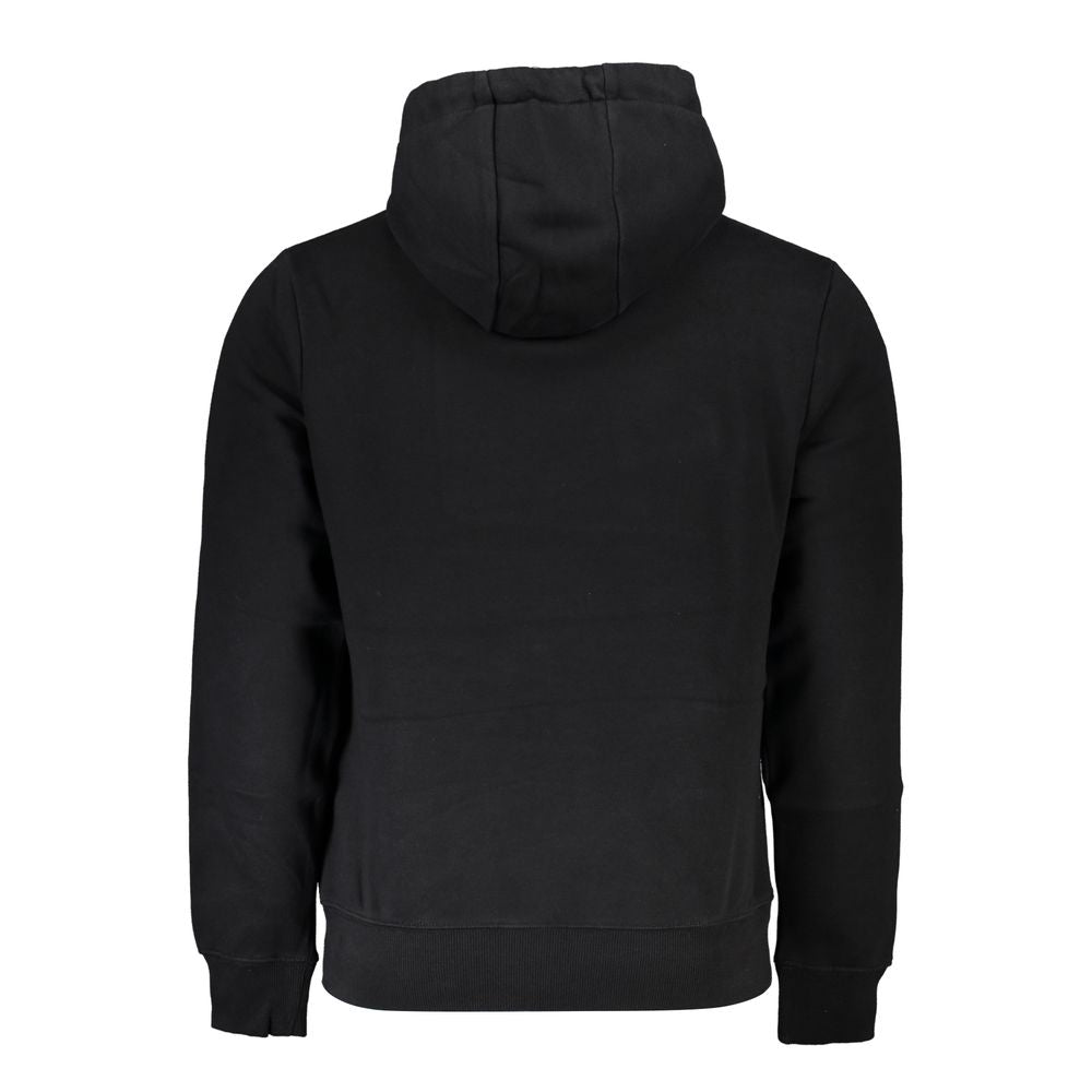 Black Cotton Men Sweatshirt