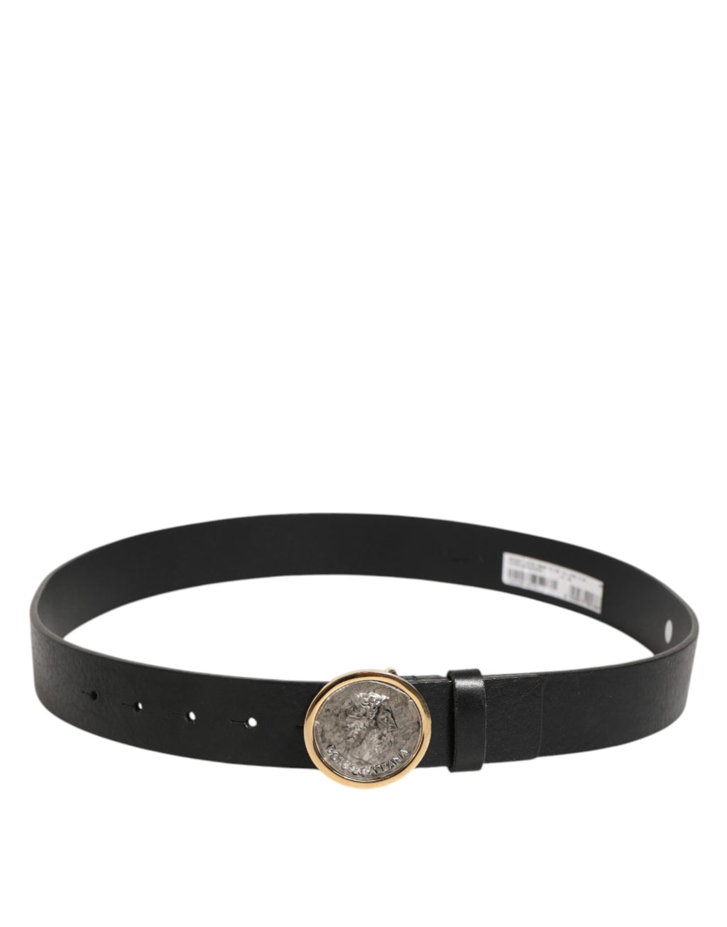 Black Leather Coin Buckle Classic Men Belt