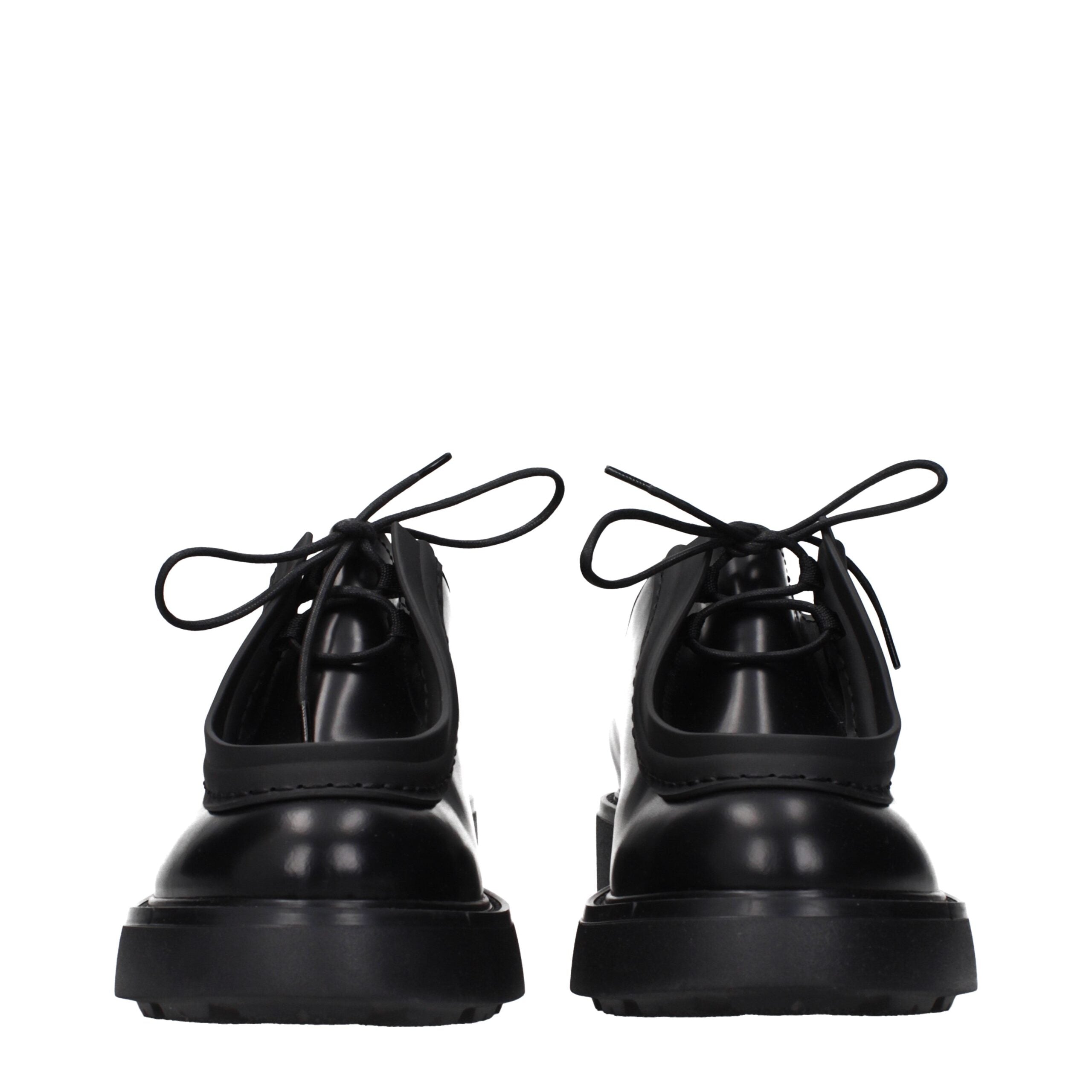 Black Leather Oxfords And Derbies