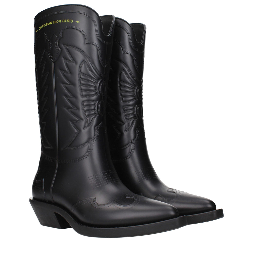 Black Leather Ankle Boots