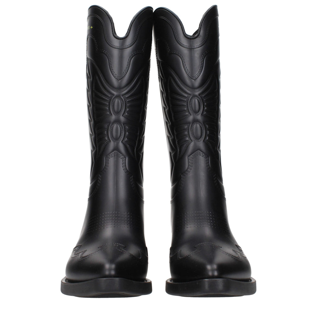 Black Leather Ankle Boots