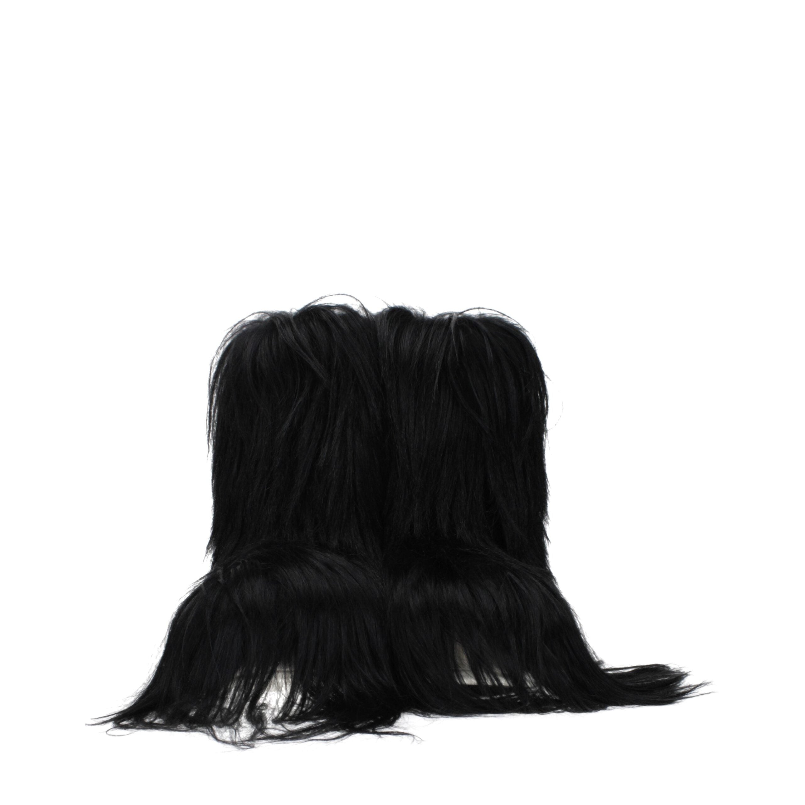 Black Fur Ankle Boots