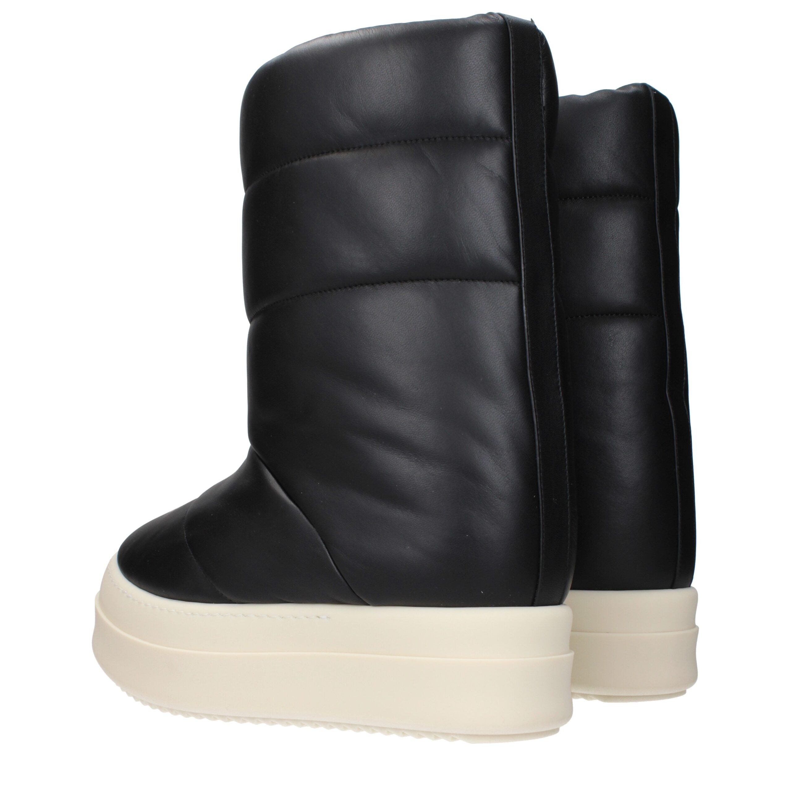 Black Leather Ankle Boots