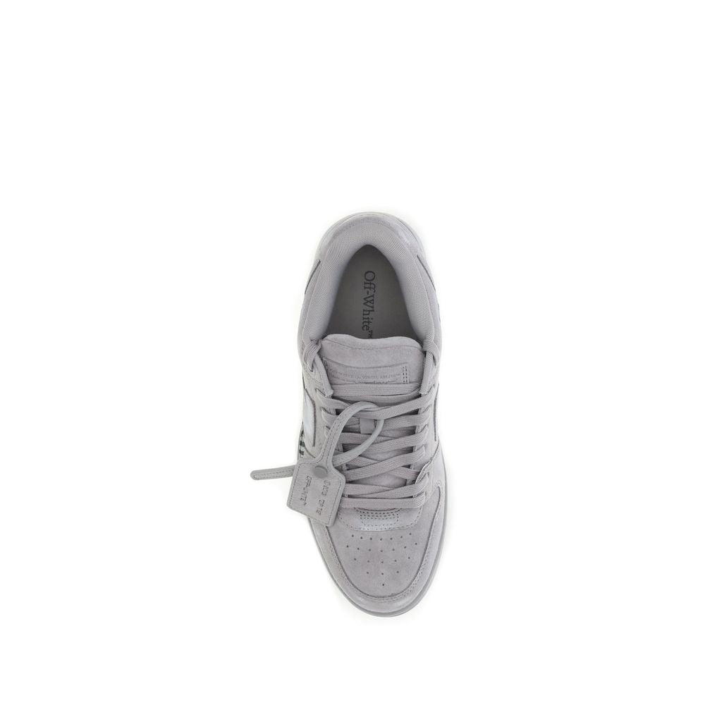 Off-White Gray Calf Leather Bos Taurus Low Top Sneakers
