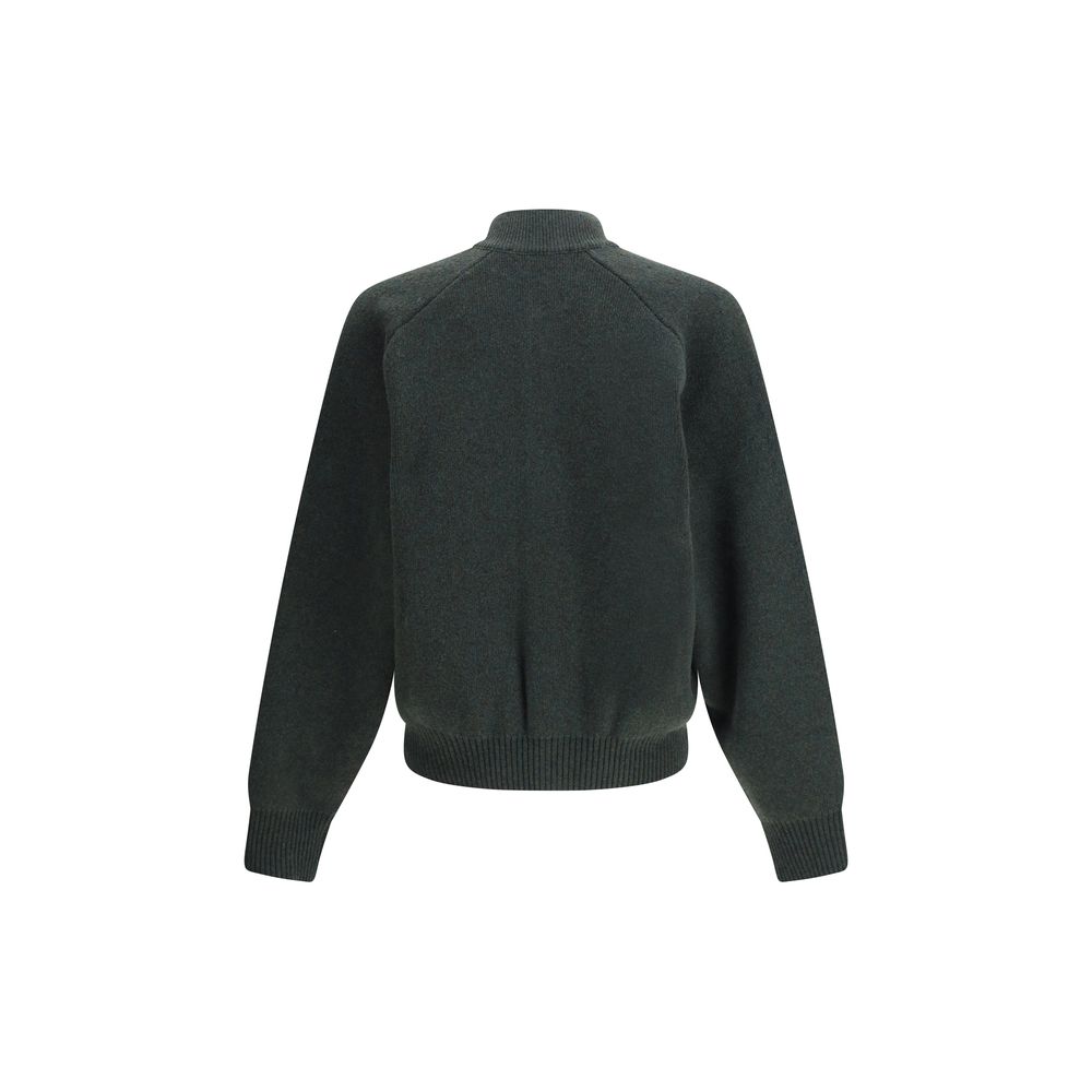 Jacquemus Green Fleece Wool Cardigan
