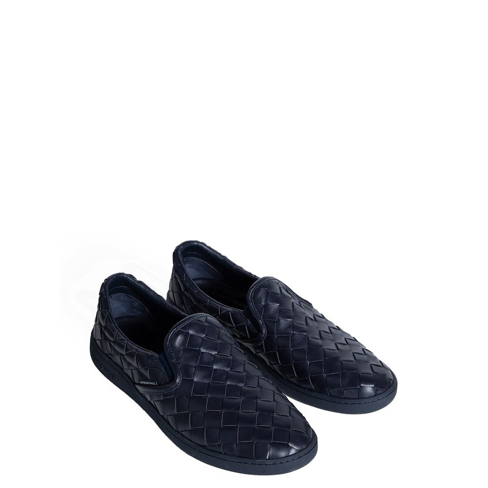 Bottega Veneta Blue Calfskin Low Top Sneakers