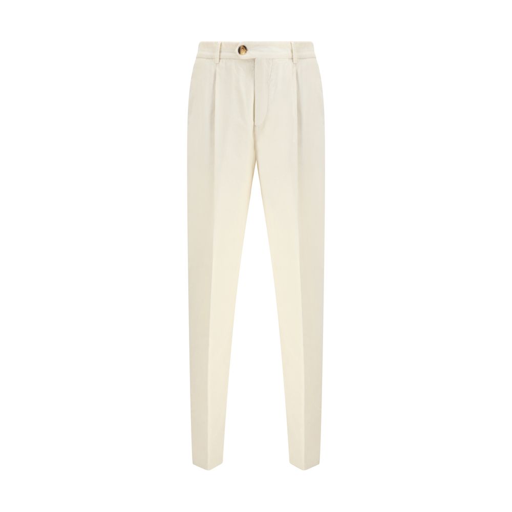 Brunello Cucinelli Cream Cotton Casual Pants