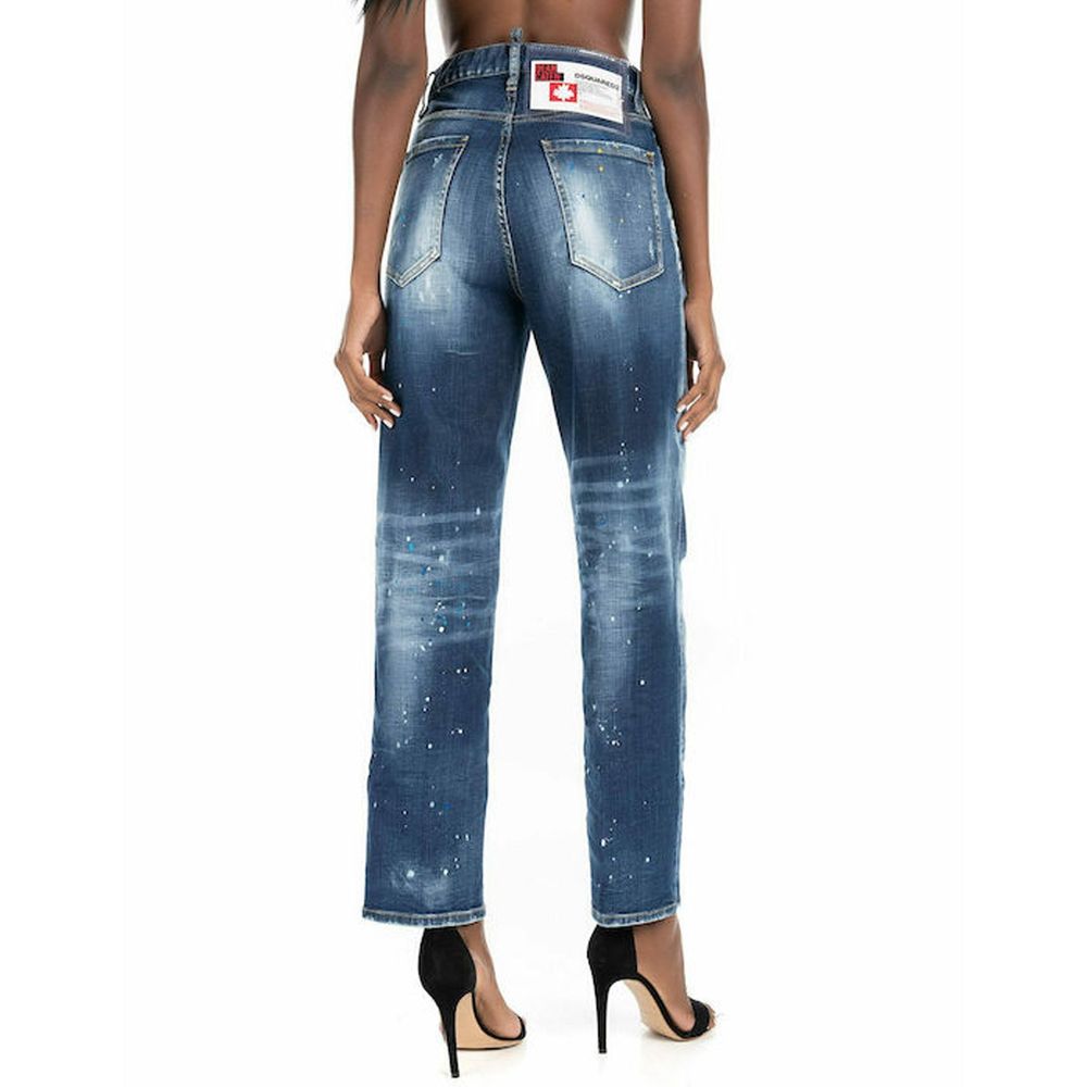 Dsquared² Blue Cotton Boyfriend Jeans