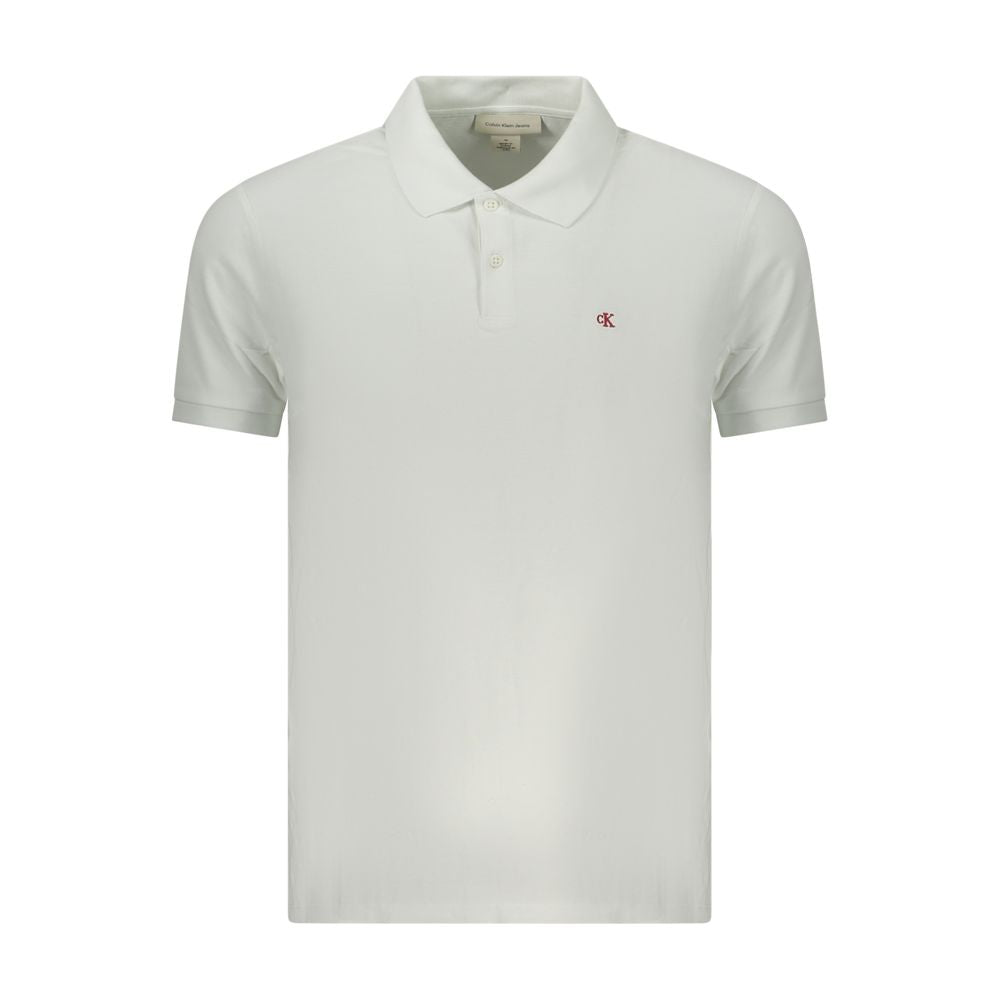 Calvin Klein White Cotton Polo Shirt