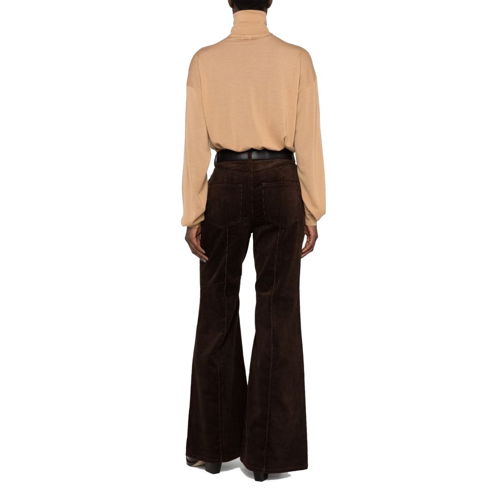 Saint Laurent Brown Virgin Wool Turtleneck